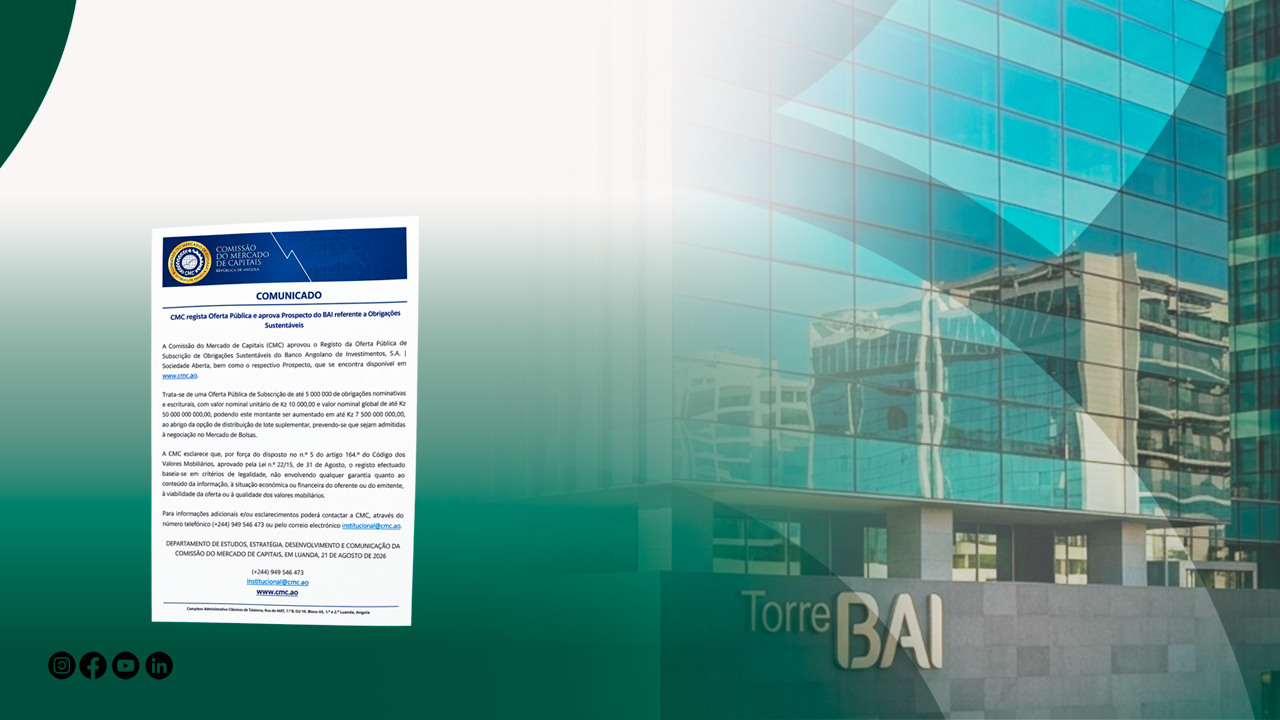 Crédito do BAI cresceu 92% e depósitos apenas 4%: por que o Banco decidiu captar mais Kz 50 mil milhões na Bolsa?